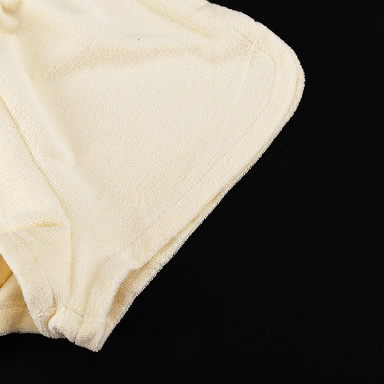 Terry Cloth Tie Front Short Sleeve Jacket &amp; Elastic Waist Casual Shorts 2-Piece Loungewear Set