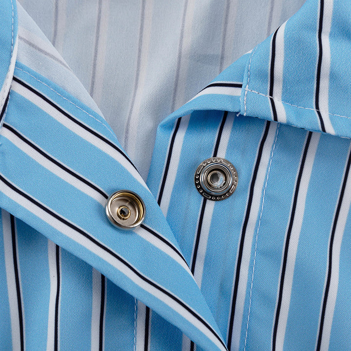 Stylish Two-Piece Set-Long-Sleeve, Single-Breasted Top With Stand Collar