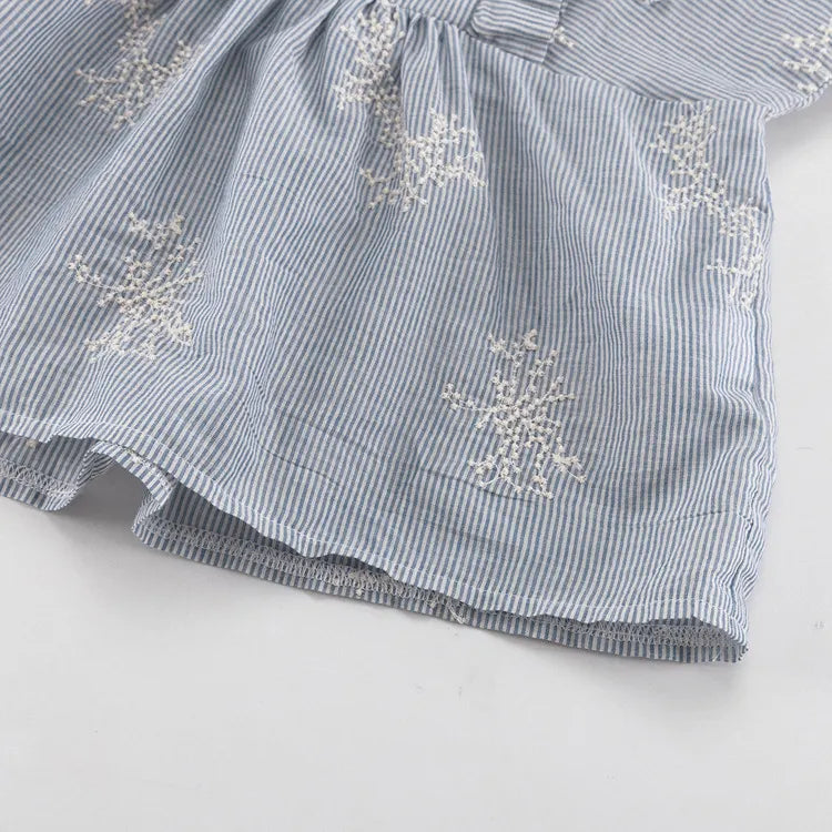 Embroidery Ruffle Tie Neck Puff Sleeve Crop Top &amp; Wide Leg Pants 2-Piece Loungewear Set