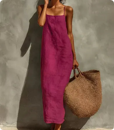 Strapless Square-neckline Resort-style Dress