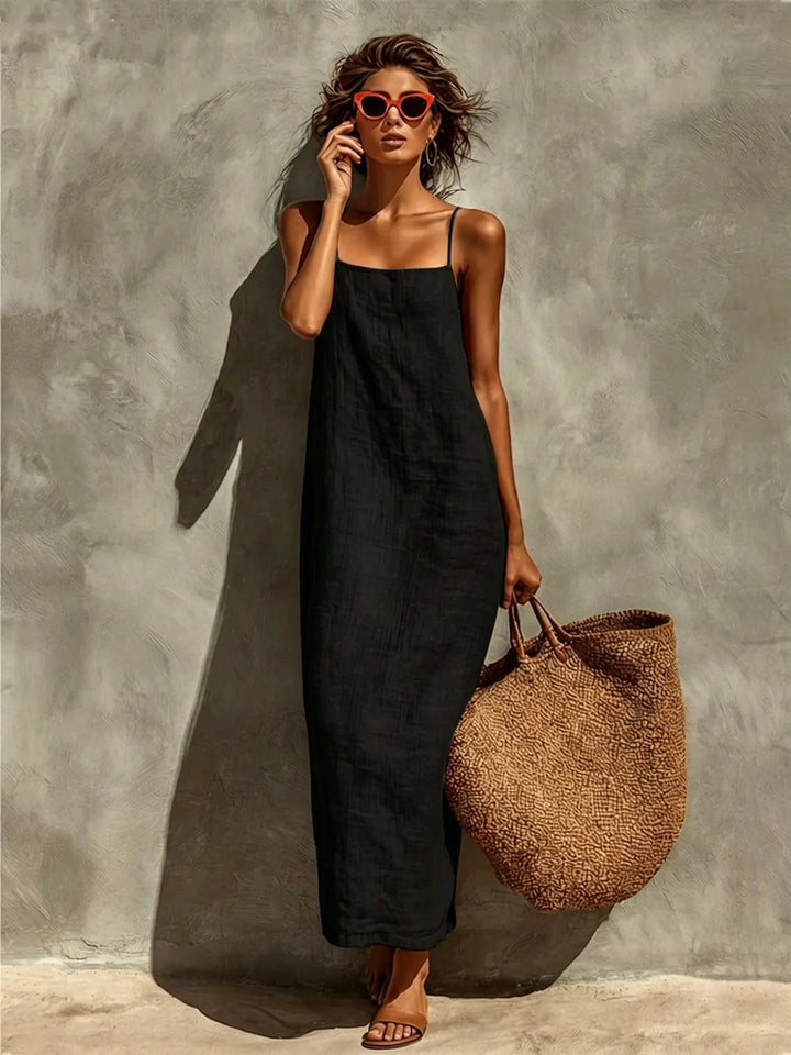 Strapless Square-neckline Resort-style Dress