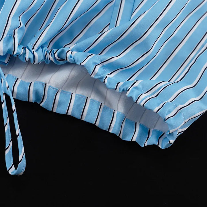 Stylish Two-Piece Set-Long-Sleeve, Single-Breasted Top With Stand Collar