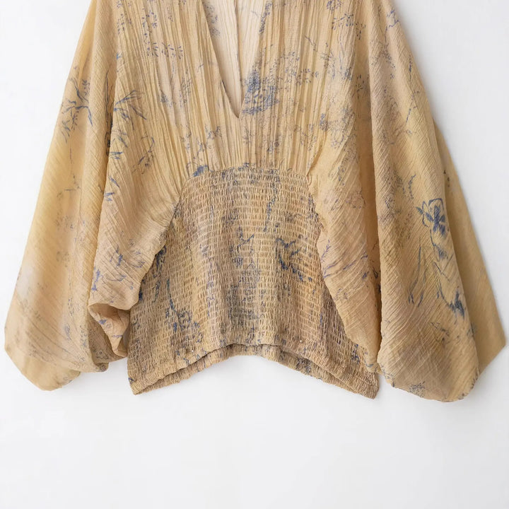 Womens Bohemian Resort-Style Fashionable Printed Top