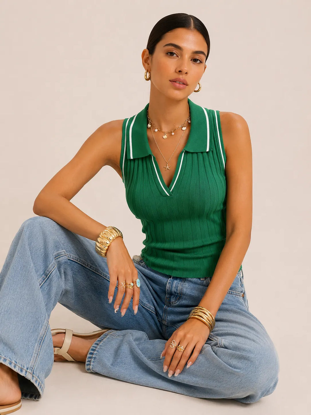 Slim-fit Sleeveless Tank Top
