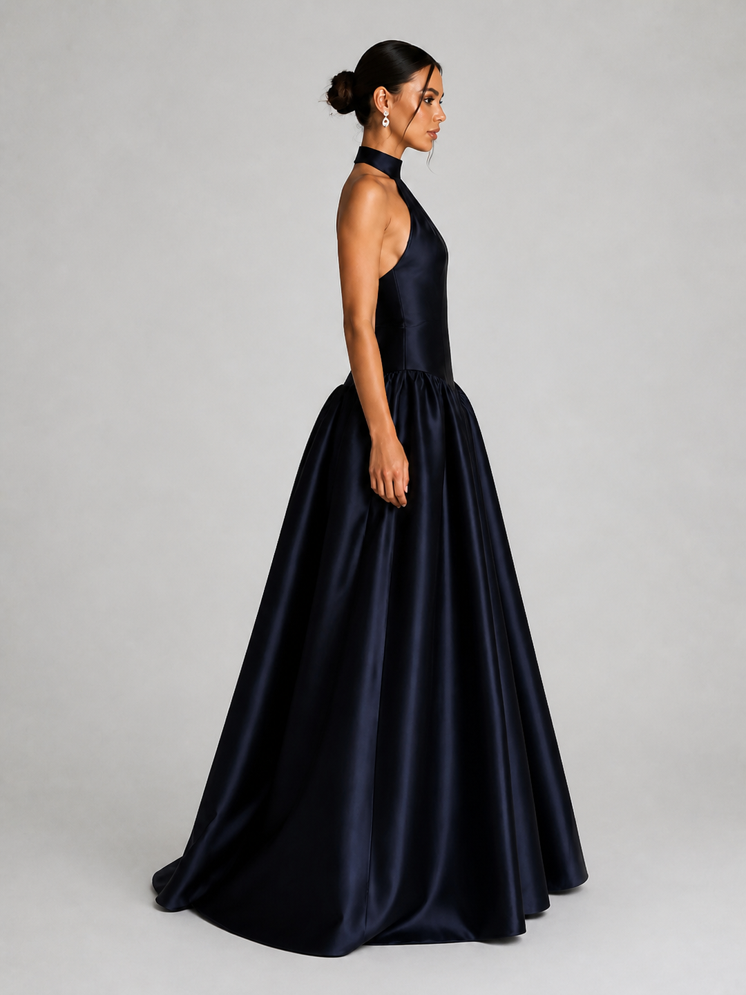 Arabella Midnight-Navy Strapless Ball Gown – view 1