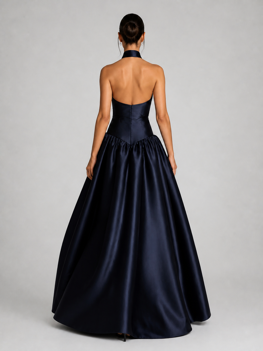 Arabella Midnight-Navy Strapless Ball Gown – view 2
