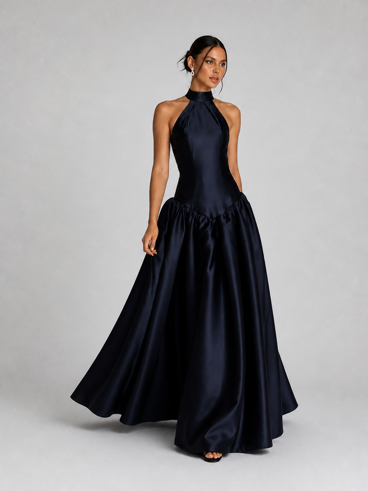 Arabella Midnight-Navy Strapless Ball Gown – view 3