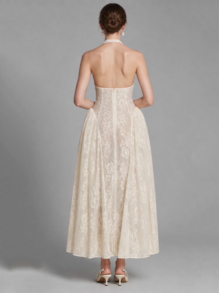 Lucienne Ivory Lace Midi Dress – view 2
