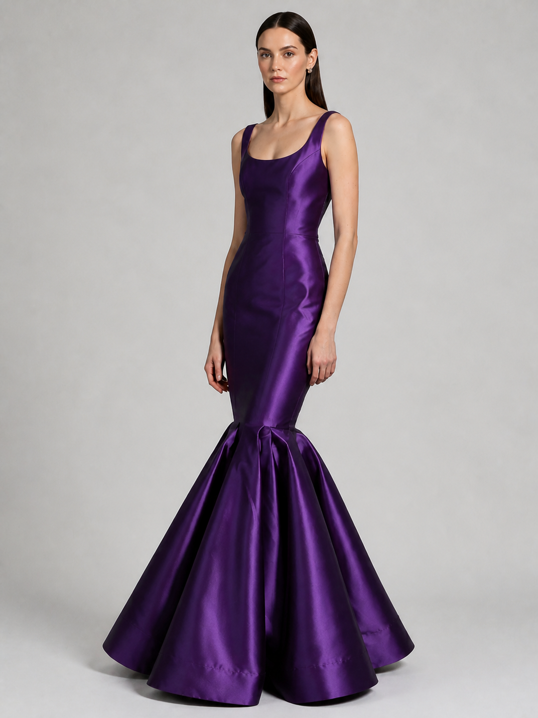Violetta Royal-Purple Mermaid Gown – view 1