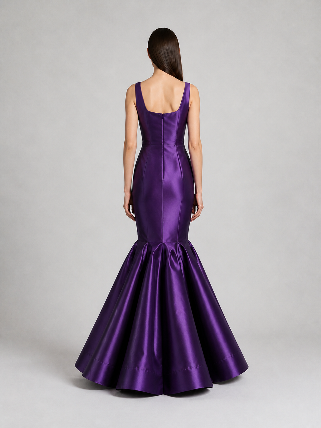 Violetta Royal-Purple Mermaid Gown – view 2