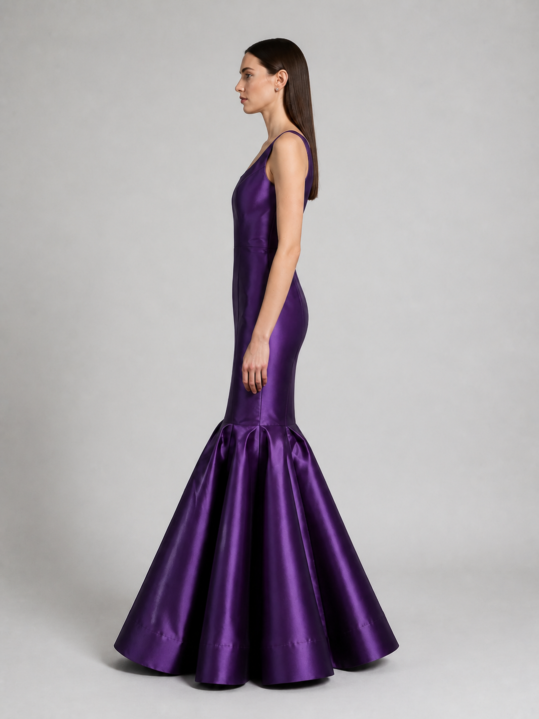 Violetta Royal-Purple Mermaid Gown – view 3