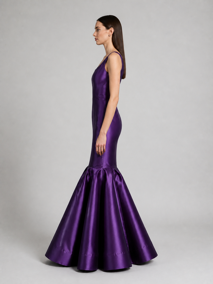 Violetta Royal-Purple Mermaid Gown – view 3