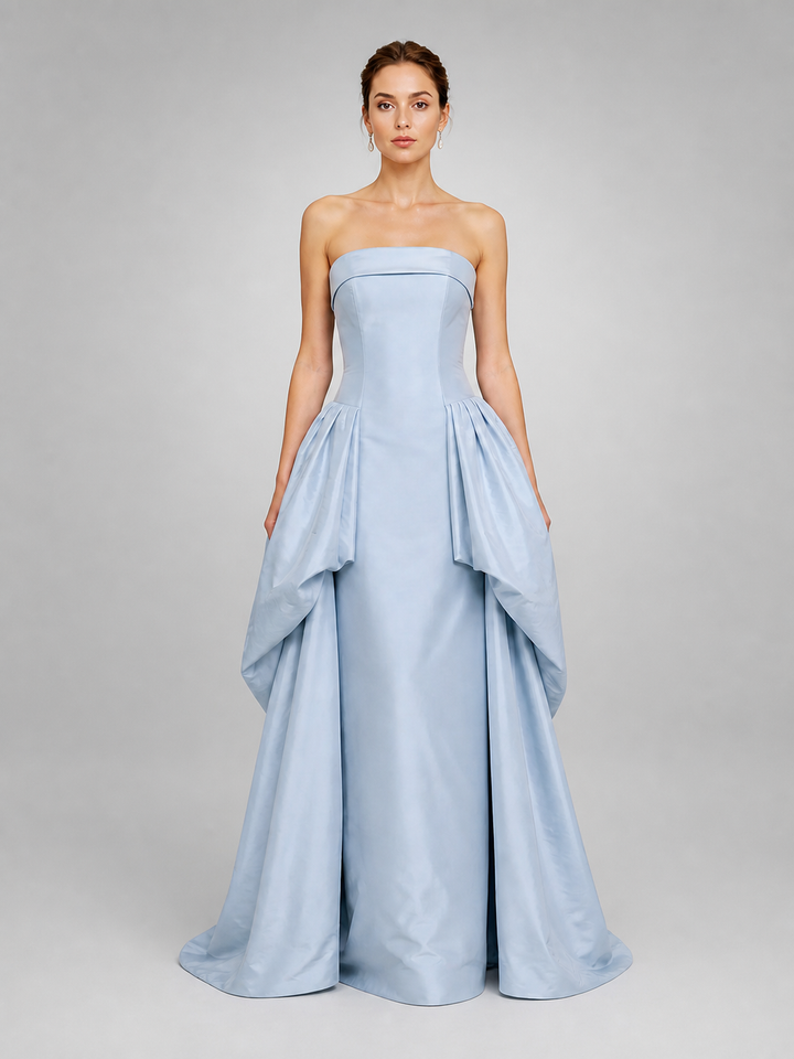 Clarisse Powder-Blue Strapless Ball Gown – view 3
