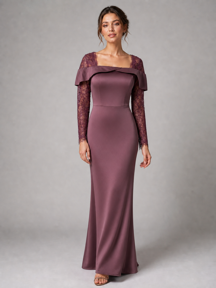 Liliane Mauve Lace Evening Gown – view 1