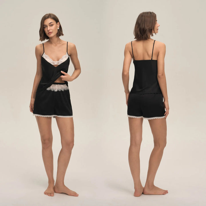 Womens Suspender Shorts Casual Comfortable Loungewear Set