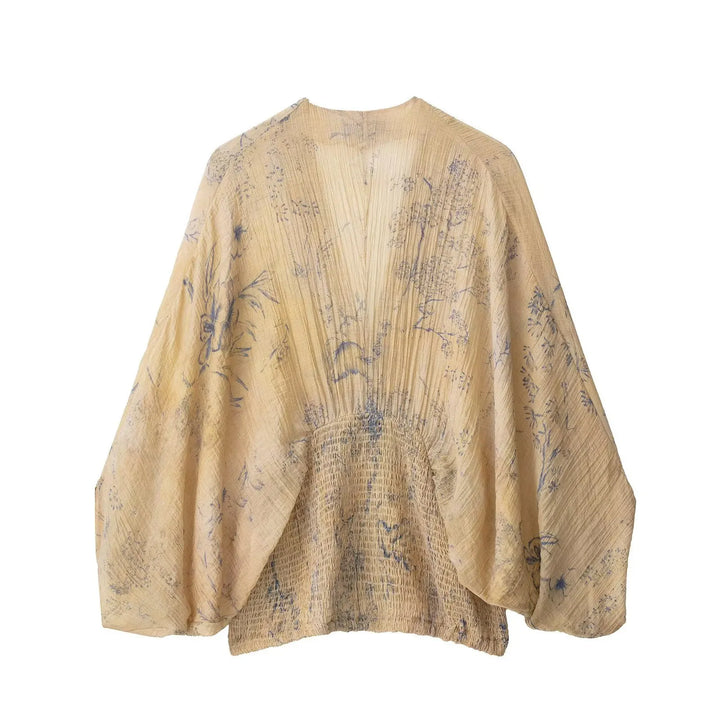 Womens Bohemian Resort-Style Fashionable Printed Top