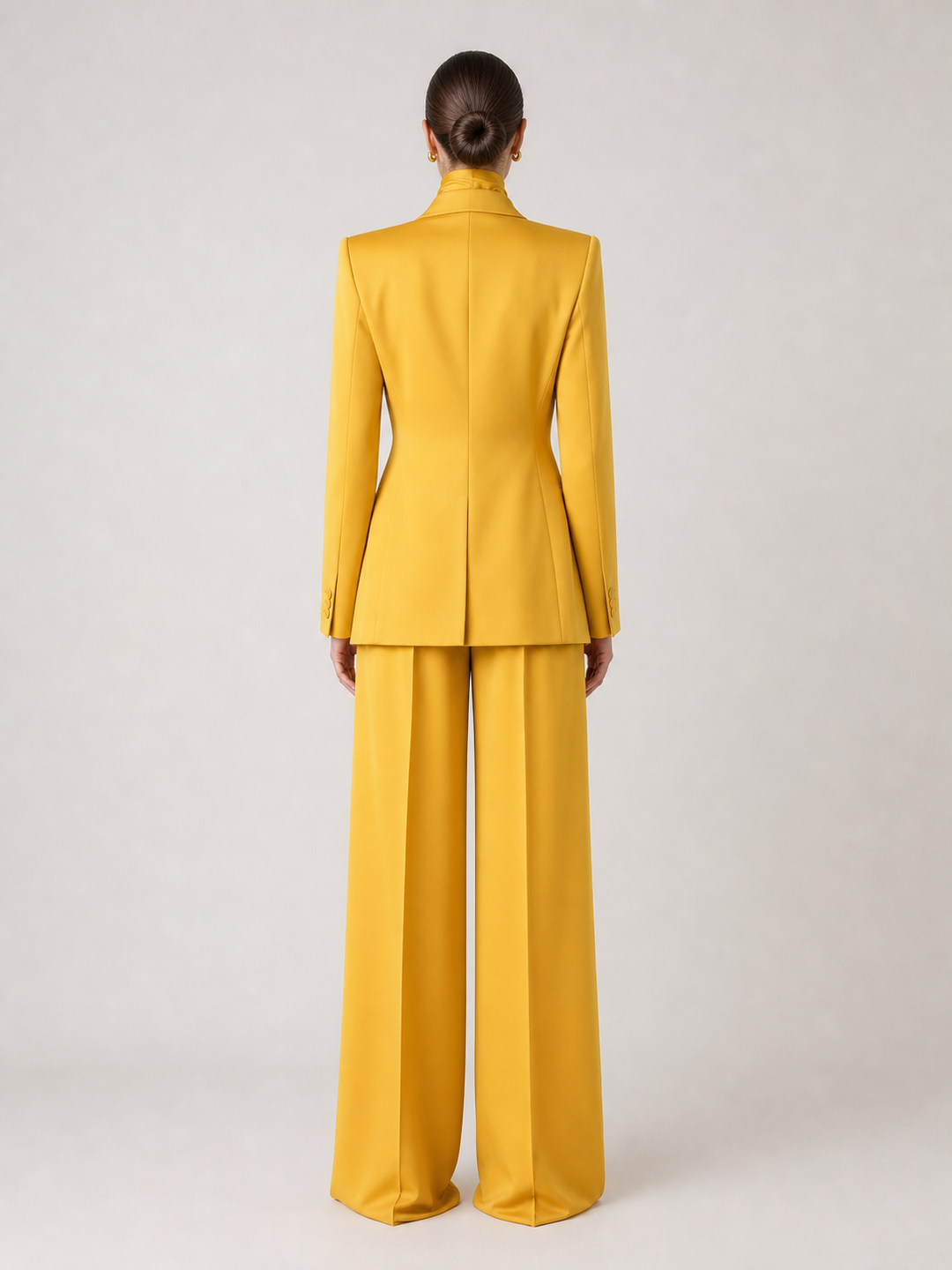 Solene Marigold Wide-Leg Suit Set – back view